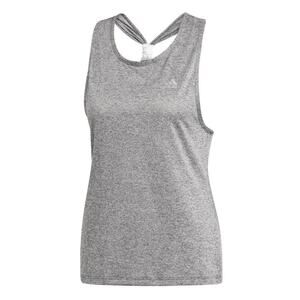 Adidas Womens Racerback Tank Top XS Gray Heather Athletic Sports Activewear Gym